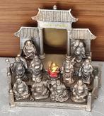 tempel met gong en boedha beeldjes, Huis en Inrichting, Woonaccessoires | Boeddhabeelden, Ophalen of Verzenden, Gebruikt