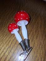 Vintage kerstbal met paddestoelen uit de jaren 60, Ophalen of Verzenden, Zo goed als nieuw