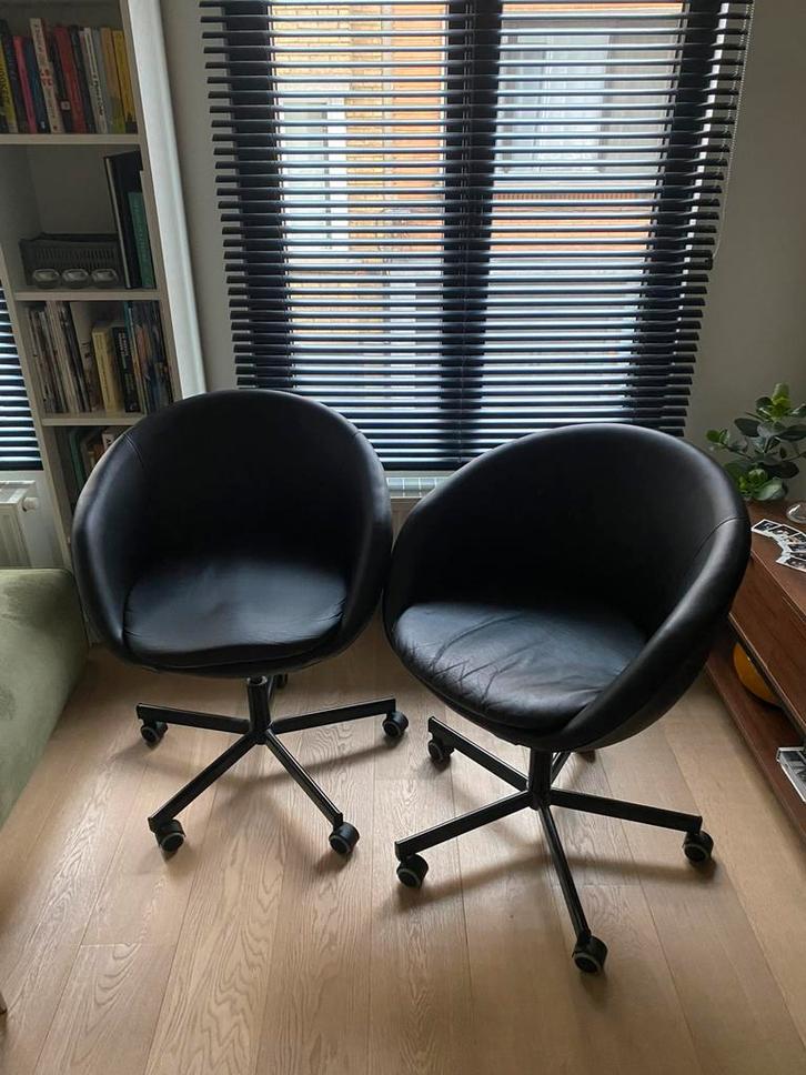 Set Ikea Skruvsta bureaustoel, Huis en Inrichting, Bureaustoelen, Bureaustoel, Zwart, Ophalen