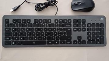 Hama draadloze muis + toetsenbord bedraad ACT met verlichte 