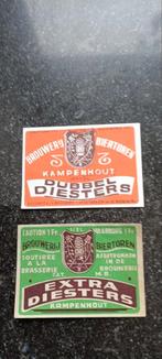 2 oude bieretiketten br Biertoren Kampenhout, Verzamelen, Ophalen of Verzenden