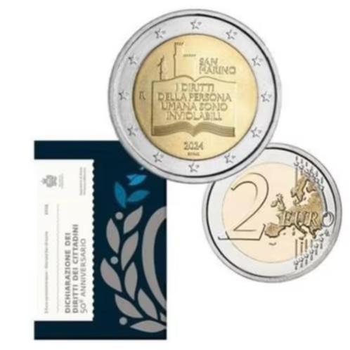 PRÉVENTE 2 EUROS SAINT-MARIN 2024 Droits civils, Timbres & Monnaies, Monnaies | Europe | Monnaies euro, Monnaie en vrac, 2 euros