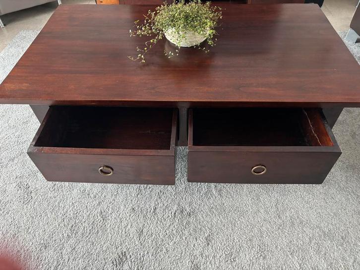 Salontafel teak met tv tafel met deuren opberg, Huis en Inrichting, Kasten | Overige, Ophalen