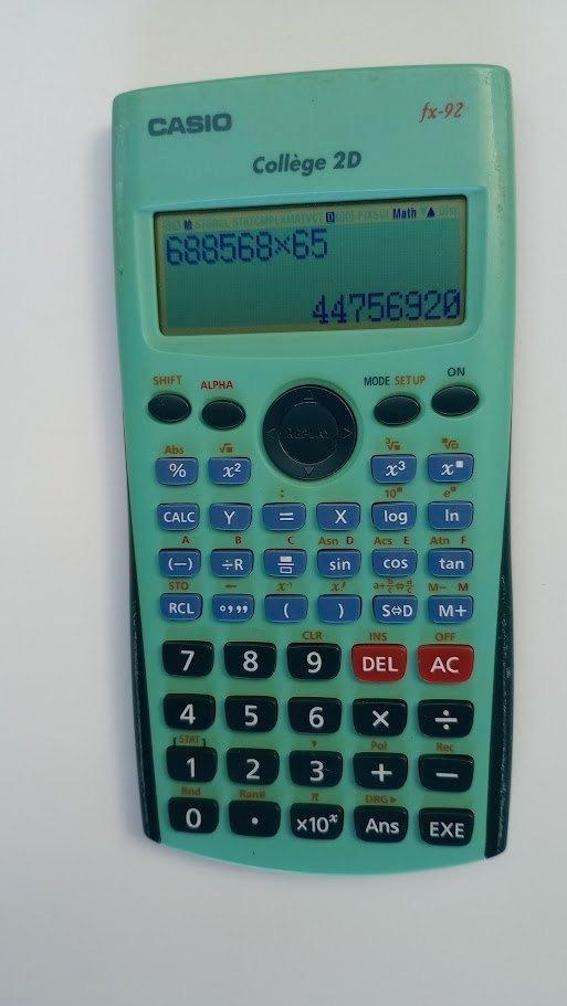 Rekenmachine Casio Collège 2D   fx-92, Diversen, Rekenmachines, Gebruikt, Ophalen of Verzenden