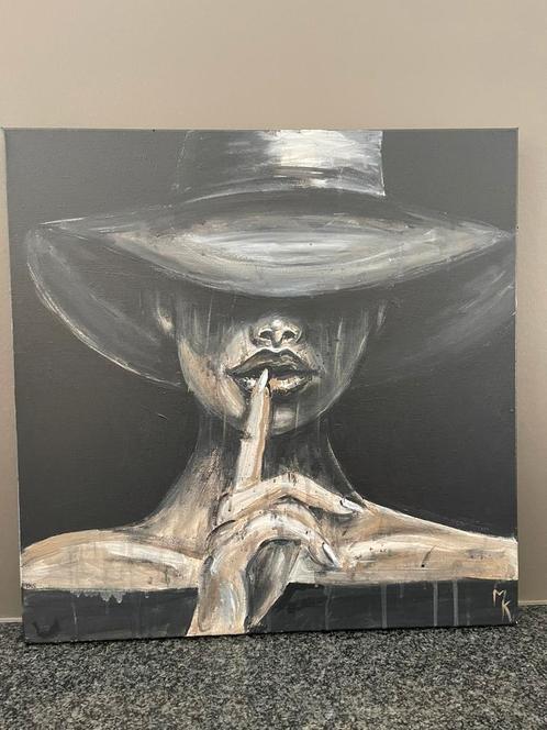 Schilderij klasse dame met hoed Mk Art, Antiek en Kunst, Kunst | Schilderijen | Modern, Ophalen