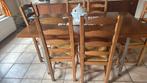6 massief eikenhouten stoelen, Ophalen, Gebruikt