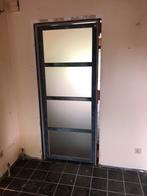 2 metalen binnendeuren + glazen tussenwand, Doe-het-zelf en Bouw, Deuren en Vliegenramen, Ophalen, Zo goed als nieuw, Glas