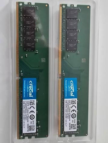 2x 4Go de RAM - Crucial beschikbaar voor biedingen