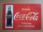 reclamebord COCA COLA ..in blik., Verzamelen, Ophalen of Verzenden, Gebruikt, Reclamebord