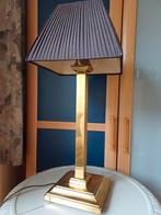 Koperen lampedaire 60cm met vierkante kap, Huis en Inrichting, Lampen | Tafellampen, Gebruikt, Ophalen of Verzenden