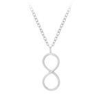 Halsketting dames zilver Infinity symbool - TOT. UITVERKOOP!, Met hanger, Nieuw, Ophalen of Verzenden, Zilver