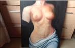 Schilderij  Het lichaam. Olie op de doek, Antiek en Kunst, Kunst | Schilderijen | Modern, Ophalen of Verzenden