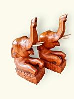 Teakhouten boekensteunen „olifant”., Verzamelen, Ophalen of Verzenden