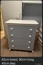 commode verschoontafel met 4 lades, Kinderen en Baby's, Kinderkamer | Commodes en Kasten, Ophalen, Zo goed als nieuw, 75 tot 100 cm