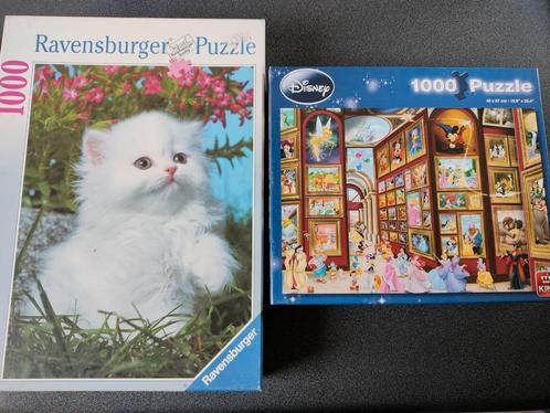 Puzzels 1000 stukjes Disney (King) & Witte Pers (Ravensburge, Hobby & Loisirs créatifs, Sport cérébral & Puzzles, Comme neuf, Enlèvement ou Envoi