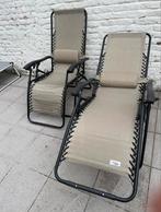 Chaise longue de jardin ou pour la plage pliable et relaxe, Jardin & Terrasse, Chaises longues, Comme neuf, Réglable