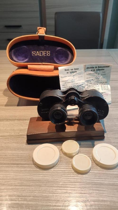 Antiek Vintage Verrekijker SADES ca. 1950, Audio, Tv en Foto, Optische apparatuur | Verrekijkers, Nieuw, Porro (met knik), Minder dan 8x