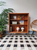 Vintage midcentury boekenkast | vitrinekast | kast, Ophalen, Met plank(en), Gebruikt, 100 tot 150 cm