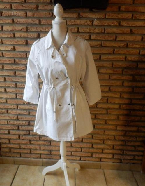 (98) - veste femme t.38 blanche - j.stars -, Kleding | Dames, Jassen | Zomer, Zo goed als nieuw, Maat 38/40 (M), Wit, Ophalen of Verzenden