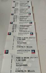 4 x Kinepolis bioscoopvoucher, 2 x food & drink voucher