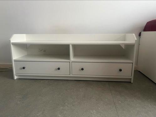 Witte tv-standaard - Ikea HAUGA, Huis en Inrichting, Kasten |Televisiemeubels, Zo goed als nieuw, Minder dan 100 cm, 100 tot 150 cm