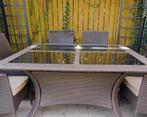 Rieten tafel 150150, Tuin en Terras, Ophalen, Gebruikt
