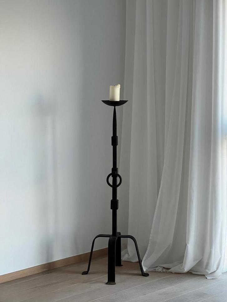 Zeldzame ijzeren kandelaar, 19e eeuw, Antiek en Kunst, Antiek | Kandelaars, Ophalen