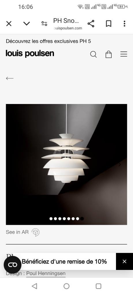 Prachtige plafondlamp in Poul Henningsen-stijl, Huis en Inrichting, Lampen | Plafondlampen, Zo goed als nieuw, Metaal, Ophalen