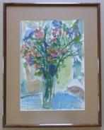 ALBERT DE DEKEN / BLOEMEN / ORIGINEEL WERK / 56x44cm / KADER, Ophalen of Verzenden