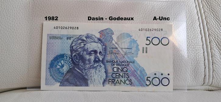500 frank Meunier - Dasin - Godeaux - A-unc, Postzegels en Munten, Bankbiljetten | België, Los biljet, Verzenden