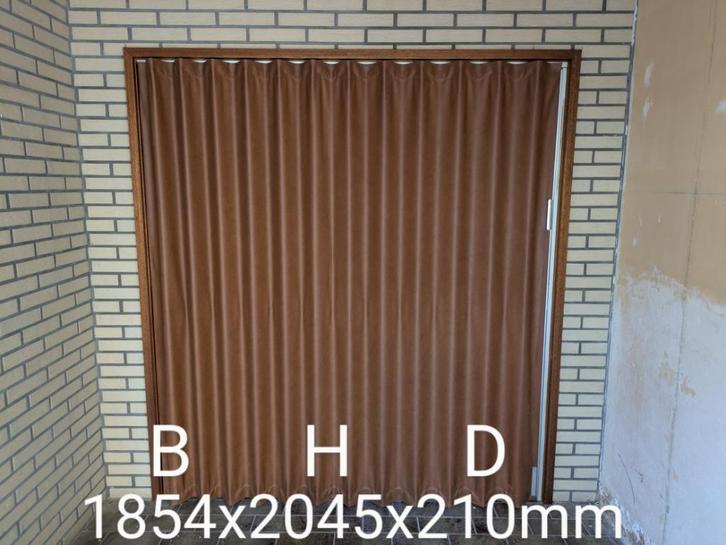 Vouwdeur harmonica, Doe-het-zelf en Bouw, Raamkozijnen en Schuifdeuren, Gebruikt, Schuifpui, Overige materialen, 150 tot 225 cm