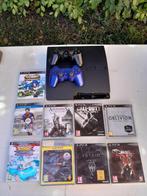 PS3 + 2 controllers + 9 games, Ophalen, Gebruikt, Met 2 controllers, Met games