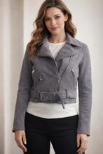 Veste suédine grise, Enlèvement ou Envoi, Comme neuf, Taille 36 (S), Gris