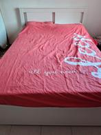 Bed Ikea Songesand 140 x 200, Ophalen, Gebruikt, Wit, Tweepersoons