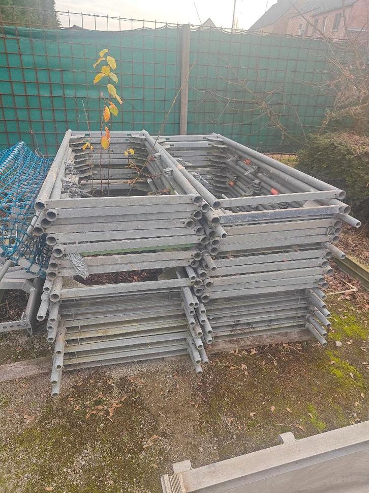 Stelling layer blitz +-100m2, Bricolage & Construction, Échafaudages, Utilisé, Échafaudage de façade, Enlèvement