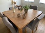 Massief Houten Teak Tafel 140x140 cm – voor 8 personen, Huis en Inrichting, Ophalen, Gebruikt, Vijf personen of meer, 100 tot 150 cm