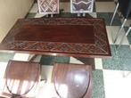 Congolese tafel en 4 stoelen, Ophalen