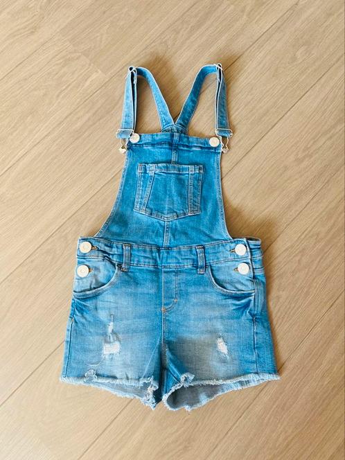 Jeanssalopet meisje maat 12 jaar, Kinderen en Baby's, Kinderkleding | Maat 152, Zo goed als nieuw, Meisje, Broek, Ophalen of Verzenden