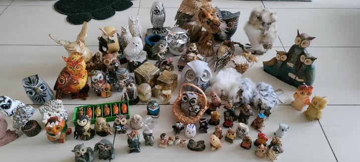 Lot  collection de Hiboux, Collections, Collections Animaux, Comme neuf, Statue ou Figurine, Oiseaux, Enlèvement