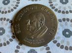 Bronze médaille Winston Churchill 56 mm, Postzegels en Munten, Ophalen of Verzenden, Brons