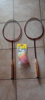 Badmintonset 4 tennisraketten met 6 pluimpjes, Sport en Fitness, Ophalen of Verzenden, Zo goed als nieuw