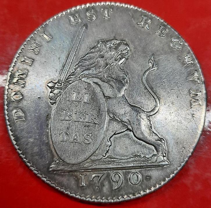 Zilveren Leeuw 1790 - Zeldzaam., Postzegels en Munten, Munten | België, Losse munt, Zilver, Zilver, Ophalen of Verzenden