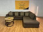Comfortabele Montel hoekzetel in bruine stof, Huis en Inrichting, Ophalen of Verzenden, Zo goed als nieuw, Stof