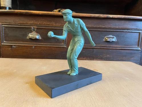 Petanque Speler gesigneerd J Rudens Art Deco 1930 Jeu des B, Antiek en Kunst, Antiek | Woonaccessoires, Ophalen of Verzenden