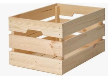 2 caisses en bois IKEA KNAGGLIG neuves beschikbaar voor biedingen