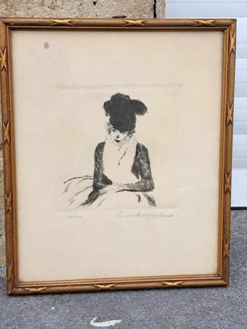gravure femme signe beschikbaar voor biedingen