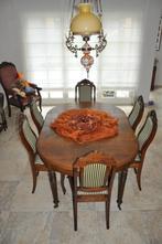 Antieke tafel en 6 stoelen - Louis Philippe, Ophalen