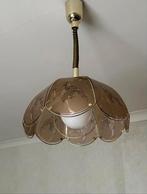 Vintage hanglamp met bijpassende lampadaire, Huis en Inrichting, Ophalen, Gebruikt, Glas
