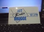 Hit Radio Brugge sticker, Verzamelen, Ophalen of Verzenden, Zo goed als nieuw, Overige typen