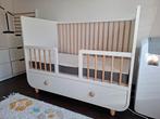 Babybedje met lade, wit, 60x120 cm verstelbaar, Kinderen en Baby's, Ophalen, Zo goed als nieuw, Minder dan 140 cm, Matras